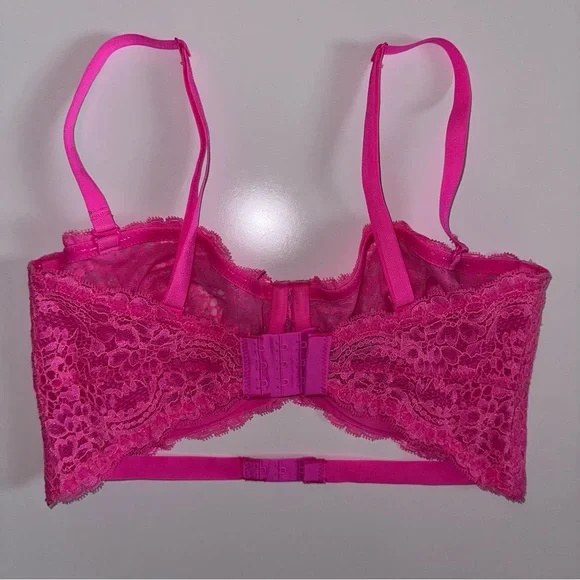Intimately Free People Neon Pink Lace Underwire Bra Size 34D Like New! - Picture 4 of 9